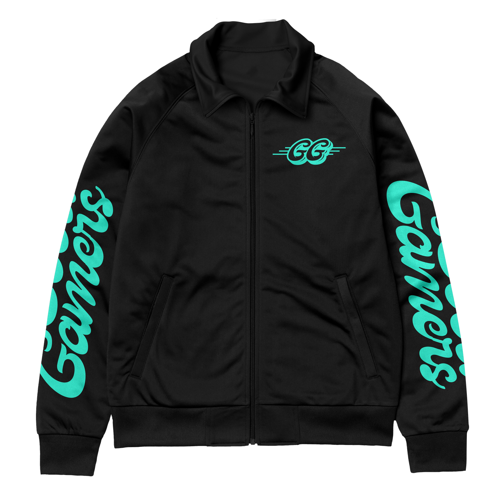 GG GRAPHIC JACKET - PANTS PRO GAMER SET BLACK WIH GREEN LOGOS