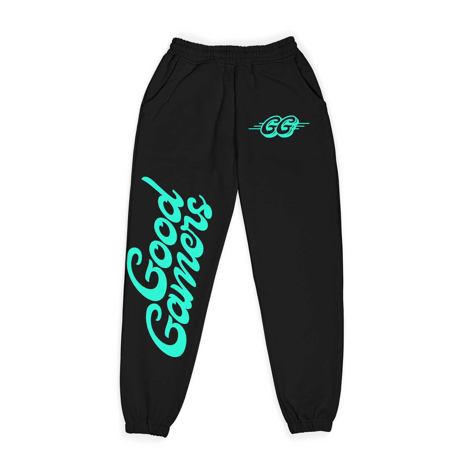GG GRAPHIC NEW GAMER 2-PACK SWEATPANTS BLACK (GREEN LOGO) & GREY