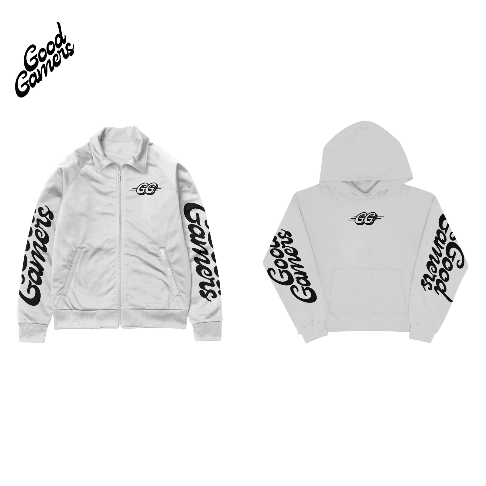 GG GRAPHIC NEW PRO GAMER JACKET AND SWEATSHIRT SET GREY