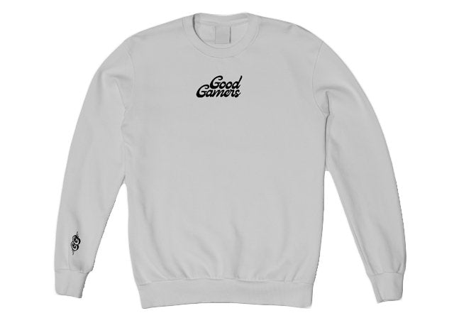 CLASSIC GG EMBROIDERED SWEATER - WHITE - Good Gamers