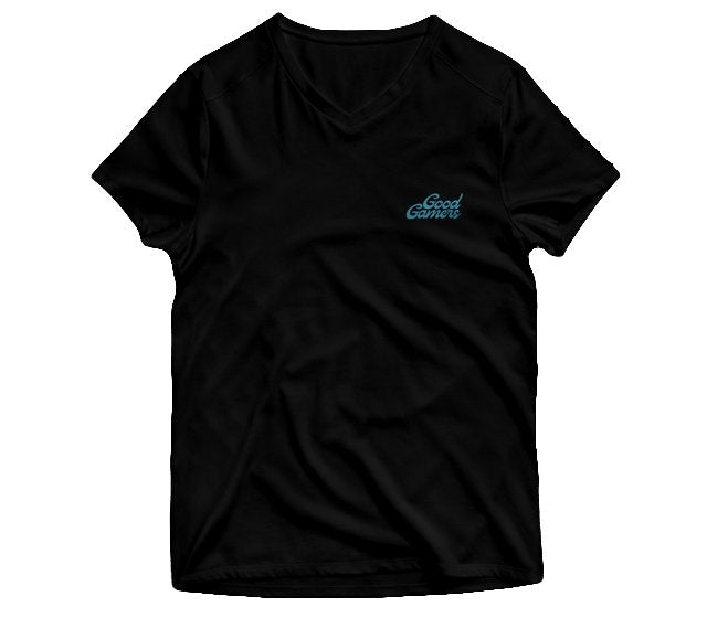 CLASSIC GOOD GAMERS T-SHIRT - BLACK/BLUE - Good Gamers