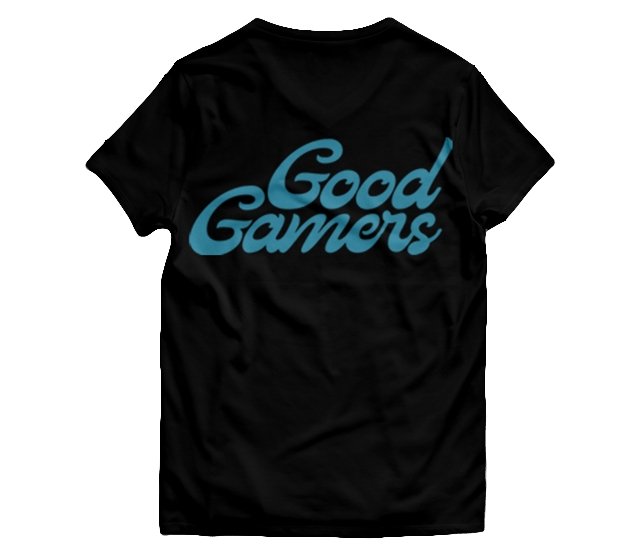 CLASSIC GOOD GAMERS T-SHIRT - BLACK/BLUE - Good Gamers