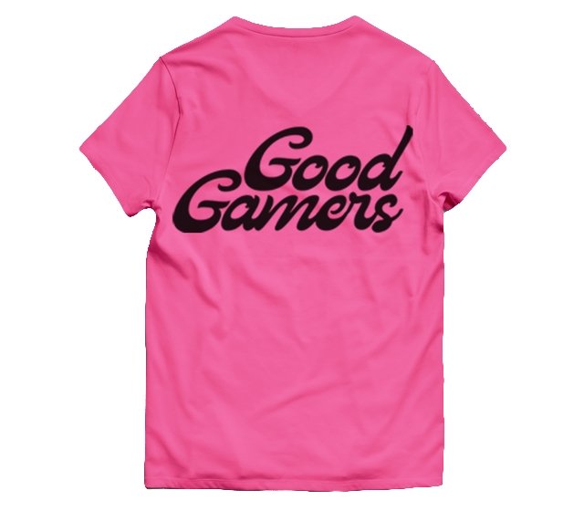 CLASSIC GOOD GAMERS T-SHIRT - PINK/BLACK - Good Gamers