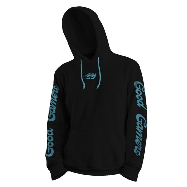 GG Graphic hoodie - black/teal - Good Gamers