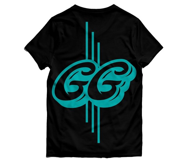 GG GRAPHIC T-SHIRT - BLACK/BLUE - Good Gamers