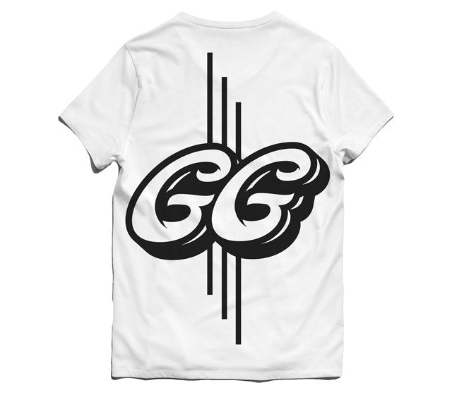 GG GRAPHIC T-SHIRT - WHITE/BLACK - Good Gamers